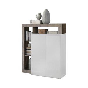 MC Akcent Komoda LENOR biela/hnedá 8024963421285 vyobraziť