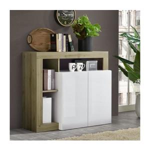 MC Akcent Komoda LENOR biela/hnedá 8024963431925 vyobraziť