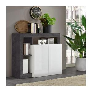 MC Akcent Komoda LENOR biela/antracit 8024963421247 vyobraziť