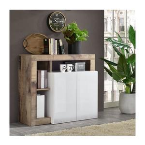 MC Akcent Komoda LENOR biela/hnedá 8024963421254 vyobraziť