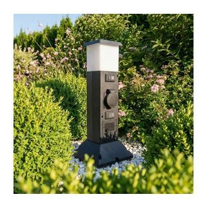 Brilagi - Vonkajšie svietidlo so 2 zásuvkami SCHUKO 1xE14/15W/230V IP44 čierne PG05G-OEM vyobraziť