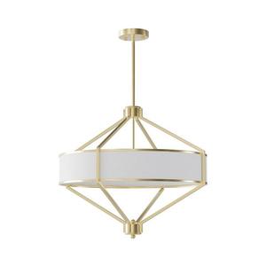 Open Design OR85839 - Luster na tyči ZUNDO 4xE27/15W/230V mosadz/biela OR85839 vyobraziť