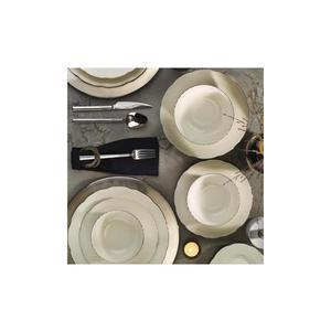 Jedálenská súprava 54 ks biela/strieborná/kostný porcelán 973BRS1111 vyobraziť