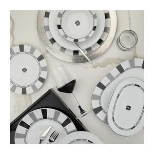 27-dielna jedálenská súprava, biela/šedá, porcelán 710KTP3690 vyobraziť