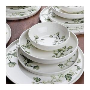 24-dielna jedálenská súprava, biela/zelená, porcelán 335RTN1207 vyobraziť