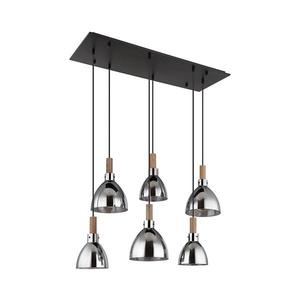 Globo 15550-6H - Závesné svietidlo na lanku MATTEA 6xE27/6W/230V čierna/dymová 15550-6H vyobraziť