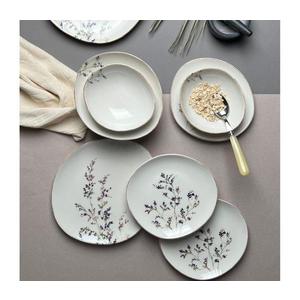 12-dielna jedálenská súprava, biela/fialová, porcelán 311MBL1113 vyobraziť