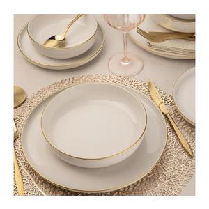 8-dielna jedálenská súprava, biela/zlatá, porcelán 710KTP3659 vyobraziť