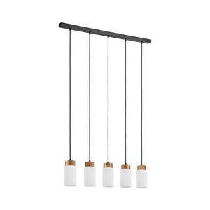 Luster na lane MARKUS 5xE27/15W/230V čierna/dub LM-5.260/CZARNY vyobraziť