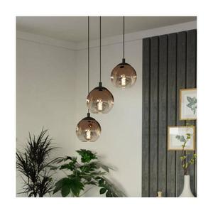 Eglo 901925 - Luster na lanku ARISCANI 3xE27/60W/230V čierna/béžová/dymová 901925 vyobraziť