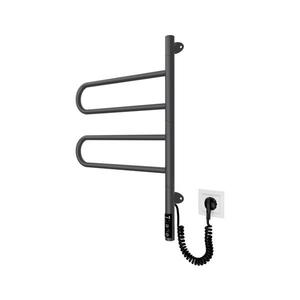 Mario-Radiators Elektrický otočný sušák na uteráky TRISTAR 75W/230V 60x44, 5 cm IP44 nerezová oceľ/čierna 2.3.0505.11.BM vyobraziť