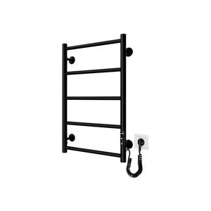 Mario-Radiators Kúpeľňový rebríkový radiátor CLASSIC 65W/230V 65x43 cm nerez/čierna pravý 2.3.0700.10.BM vyobraziť