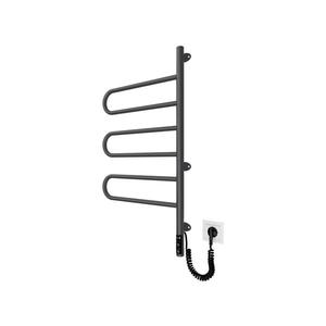 Mario-Radiators Elektrický otočný sušiak na uteráky TRISTAR 80W/230V 80x44, 5 cm IP44 nerez/čierna 2.3.0506.11.BM vyobraziť