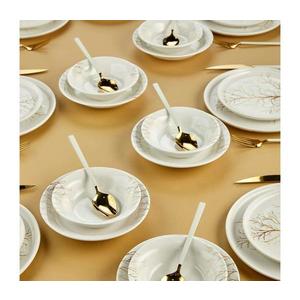 Jedálenská súprava 24 ks biela/oranžová/keramika 759NRE1101 vyobraziť