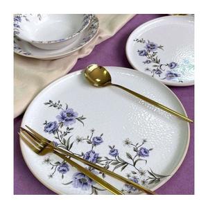 24-dielna jedálenská súprava, biela/fialová, keramika 759NRE1103 vyobraziť