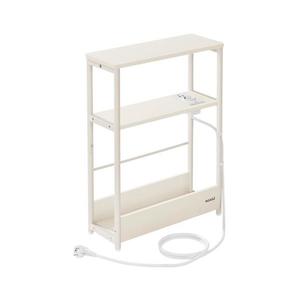 Odkladací stolík ROD s vstavanou zásuvkou a USB portami, biela/krémová LET335W02V1 vyobraziť