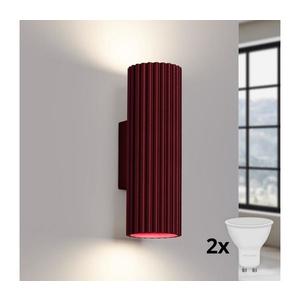 Brilagi - LED nástenné svietidlo CRESTO 2xGU10/10W/230V 20 cm bordová BR.1926 vyobraziť