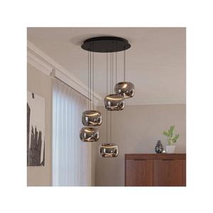 Eglo 390434 - LED stmievateľný luster na lanku HORTUNAS 5xLED/5, 8W/230V čierna/dymová 390434 vyobraziť