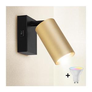 Brilagi - LED stmievateľné nástenné bodové svietidlo SELE 1xGU10/6W/230V čierna/zlatá BG1375+AI2383 vyobraziť