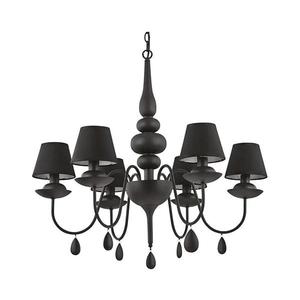 Ideal Lux - Luster na reťazi BLANCHE 6xE14/4W/230V pr. 75 cm čierna 111872 vyobraziť