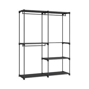 Úložná skriňa s policami a vešiakovou tyčou MATIS 138x182 cm čierna RYG025B02 vyobraziť