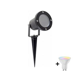LED RGBW Stmievateľná vonkajšia lampa BLAKE 1xGU10/6W/230V IP65 + diaľkové ovládanie KB0036+AI2383 vyobraziť