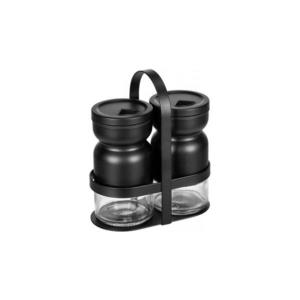 WENKO 55081100 - Sada koreničiek BLACK OUTDOOR KITCHEN 12x14, 5 cm priehľadná/čierna 55081100 vyobraziť