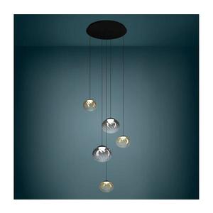 Eglo 390482 - LED stmievateľný luster na lanku PANTOJA 5xLED/5, 8W/230V béžová/dymová + diaľkové ovládanie 390482 vyobraziť