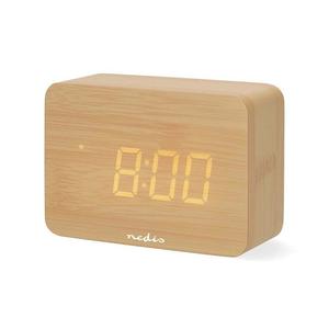 CLDK2008BN - Digitálny budík s LED displejom a teplomerom, 5 V / 3×AAA, drevený CLDK2008BN vyobraziť