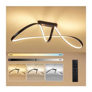 Brilagi-LED Stmievateľný prisadený luster TWISTER LED/60W/230V 3000-6000K čierny s diaľkovým ovládaním BRI722 vyobraziť