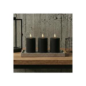 Estilo Home SADA 3x LED sviečky BRILLO LED/2xAA 12, 5 cm čierna + diaľkové ovládanie 5905623255200 vyobraziť