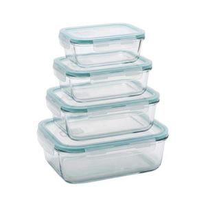 Estilo Home SADA 4 ks dóz na potraviny, priehľadné/mintové 5905623253206 vyobraziť