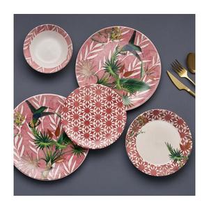 24-dielna jedálenská sada, červená/zelená/biela, keramika 492PST1110 vyobraziť