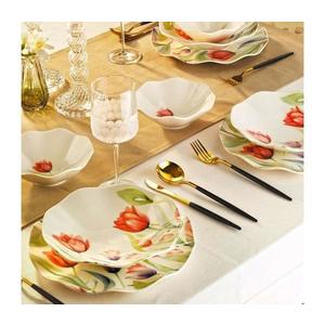 Jedálenská súprava 18 ks červená/zelená/biela/porcelán 430KSV6226 vyobraziť