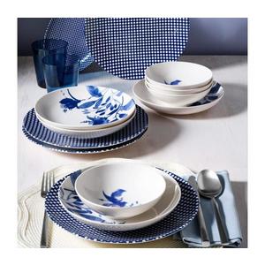 Jedálenská sada 14 ks biela/modrá/porcelán 387GRP1387 vyobraziť