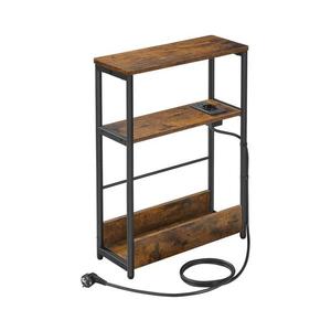 Odkladací stolík s vstavanou zásuvkou a USB portami ROD hnedá/čierna LET335K02V1 vyobraziť