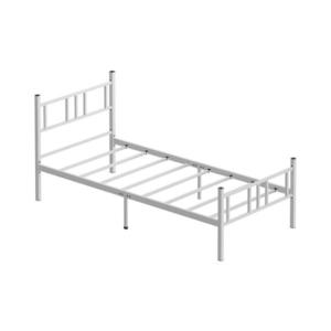 Kovová jednolôžková posteľ PIRON 90x200 cm biela nosnosť 120 kg 837WST1111 vyobraziť