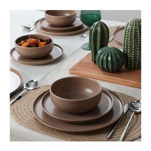 Jedálenská súprava 18 ks hnedá/keramika 275KRM1864 vyobraziť