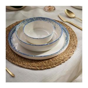 Jedálna sada 24 ks biela/modrá/porcelán 520ZNO1106 vyobraziť