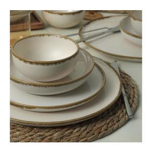 Jedálenská súprava 24 ks krémová/hnedá/keramika 275KRM2180 vyobraziť