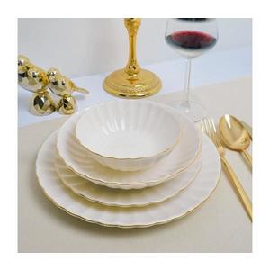 Jedálenská súprava 24 ks biela/zlatá/porcelán 858CMR1323 vyobraziť