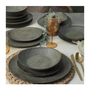 Jedálna súprava 18 ks antracit/zelená/kamenina 275KRM2491 vyobraziť