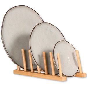 Bambusový stojan na taniere GRACIA 25x14 cm hnedý vyobraziť