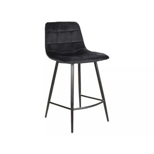 Barová stolička Chico Velvet 87 cm čierna vyobraziť