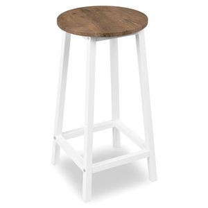 Barová stolička Flint biela/dub rustikálny vyobraziť