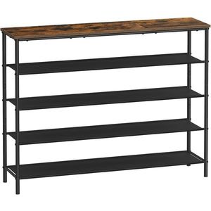 Botník Vasagle Kua 120 cm hnedý/čierny vyobraziť