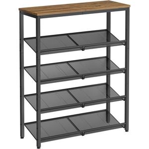 Botník Vasagle Lorado 93 cm medovo hnedý/čierny vyobraziť