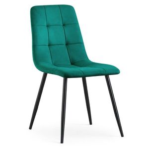 Čalúnená jedálenská stolička Nero fľaškovo zelená vyobraziť