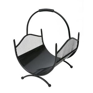 Dekoratívny kôš na drevo CRISS čierny vyobraziť