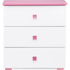 Detská komoda PABIS ružová/biela vyobraziť
